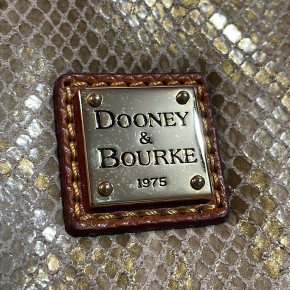 Dooney & Bourke Tan and Brown Snake Print Handbag - Picture 14 of 14